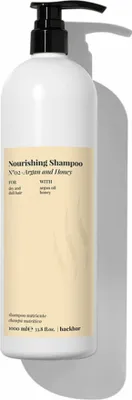 Produktbild von FarmaVita Back.Bar N°02 Argan & Honey Nourishing Shampoo, 1000 ml, Shampoo, Professionell, Frauen, trockenes Haar, Stumpfes Haar, Nährend, Weichmachend