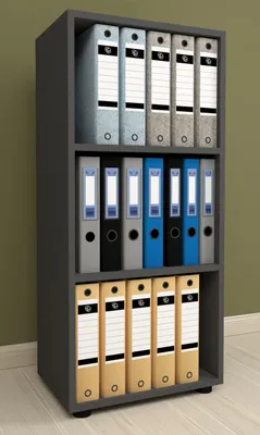 Produktbild von VCM Holzregal stehend | platzsparender Aktenschrank | Maße ca. H. 108 x B. 49 x T. 32 cm | Elegantes Regal | Büroregal – Ulas 3f