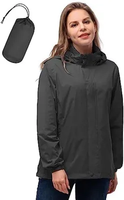 Produktbild von PolkaHome® Damen Regenjacke Faltbar – Wasserdicht, Winddicht & Atmungsaktiv, Grün, M