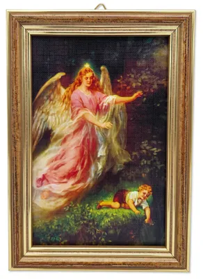 Produktbild von Religiöse Wanddekoration mit Engelmotiv, 12 x 17 cm