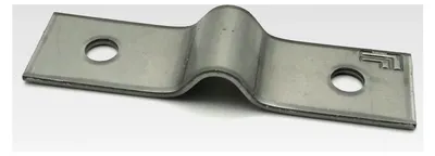 Produktbild von Doppelstabmattenzaun Mattenhalter für Pfostenbefestigung mit Spanndraht und 8mm Bogen
