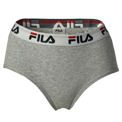 Image de Slip taille basse FILA pour femme - Pantalon, ceinture avec logo, coton stretch, uni, XS-XL Gris M