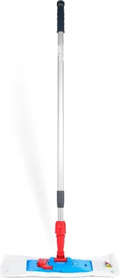 Produktbild von Hypafol rückenschonender Bodenwischer | Wischmopp-Komplettset | 90-180 cm Teleskopstiel aus Aluminium | 40 cm Mikrofaser Bezug | Fußklick-Drehgelenk