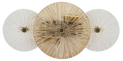 Immagine prodotto di Applique da parete Osaka in ferro oro, marrone e vetro trasparente