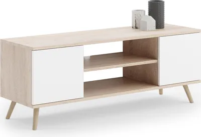 Zdjęcie produktu dla Szafka RTV 155 cm skandynawska dąb sonoma - biel