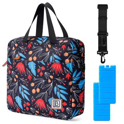 Produktbild von Brisby 4-lagige isolierte Kühltasche - Lunchtasche 7 Liter - Nachtblume