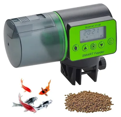 Produktbild von Automatisches Futterspender für Aquarien – Futterautomat mit 200 ml Fassungsvermögen – Mit Timer, für 1 bis 4 Fütterungen pro Tag