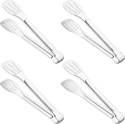 Obrázok produktu pre Kuchynské kliešte z nehrdzavejúcej ocele - 4 kusy - 23 cm - Strieborné