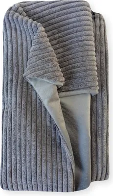 Produktbild von 4L Textil MOLLY Kuscheliges Stripes Hundebett Bezug abnehmbar und waschbar Hundekorb mittelgroße Hunde Cord Hundekissen flauschig Hundekörbchen Cord Hundesofa (Ersatzbezug, 100x80 cm, Graphit (Stripes)