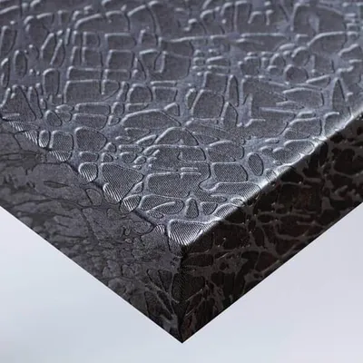 Produktbild von DIMEXACT - DIMEXACT Silbergraues selbstklebendes Vinyl mit rissigem Stoffeffekt in einer Rolle von 122 cm x 10 Meter(n) -122 cm x 10 m - en Rouleau