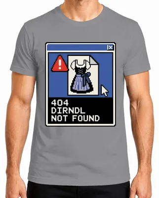 Immagine prodotto di 404: Dirndl non trovato. Abbigliamento tradizionale per l'Oktoberfest. Maglietta con motivo "Wiesn". Pantaloni in pelle da uomo. T-shirt, grigio, taglia XL