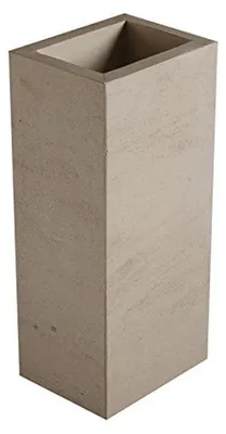 Productafbeelding van Solidchoice - Vierkante Natuurstenen Bloemenvaas 29 cm