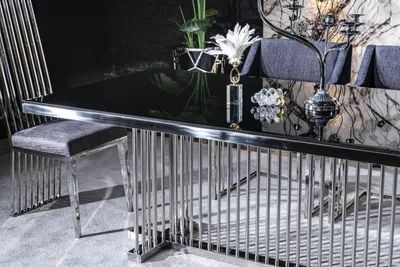 Produktbild von Esszimmer Set Tisch + 4 x Stühle Esstisch Essgruppe Essgarnitur Stuhl