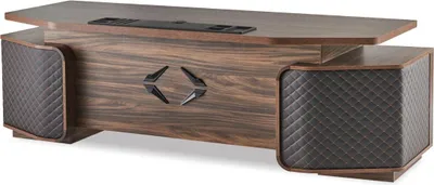 Produktbild von Bürotisch Schubladen Arbeitszimmer Rechteckig Braun Schwarz Modern Holz