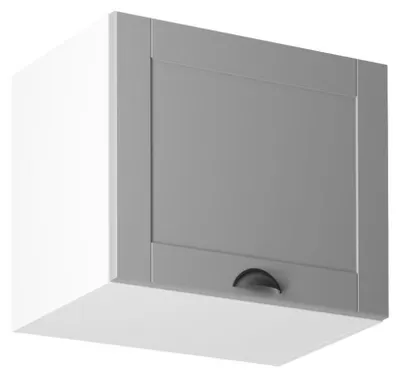 Image de Armoire haute relevable LUMEA - largeur 50 cm, gris/blanc