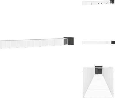 Produktbild von vidaXL Hühnerkäfig Anthrazit 1000x91x100 cm Verzinkter Stahl - Lebensräume & Gehege für Kleintiere
