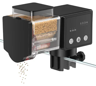 Automatischer Fischfutterautomat, 85 ml, Timer, batteriebetrieben