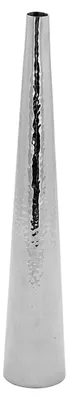 Produktbild von FINK Vase CUBA - Blumenvase aus Edelstahl gehämmert, Handarbeit, silberfarben, H 36 cm, Ø 6 cm, für innen und außen