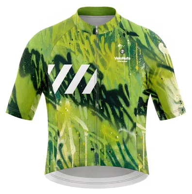 Produktbild von VeloNuts Damen Radtrikot, Street Graffiti, Lime Tag, XS