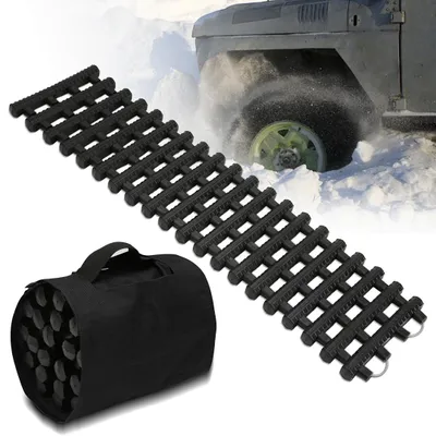 Produktbild von Ikodm 2 Stück Anfahrhilfe Traktionshilfe Traktionsmatte  mit Tragetasche Auto LKW PKW Grippmatte Reifen Gripmatte Rad Winter