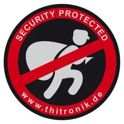 Obrázok produktu pre Thitronik 100940 Warnaufkleber "SECURITY PROTECTED" 3 St.