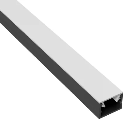 Produktbild von LED-Aluprofil für Akustikpaneele mit Abdeckung bündiger Einbau, 2,7m - opal