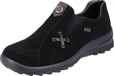 Produktbild von Rieker Halbschuh Schwarz Veloursleder Größe: 38 Normal
