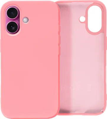 Produktbild von Avizar, Halbsteife Soft Touch Silikon Handyhülle für iPhone 16 Plus, Hellrosa