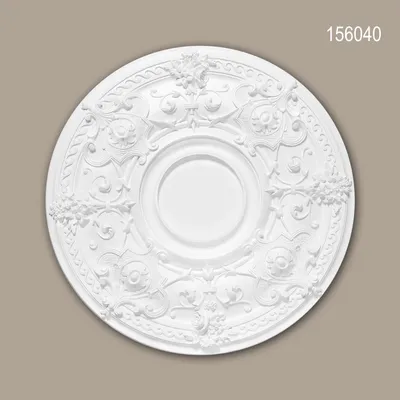 Produktbild von PROFHOME 156040 Rosette aus Polyurethan Deckenrosette Zierelement Ø 70,7 cm