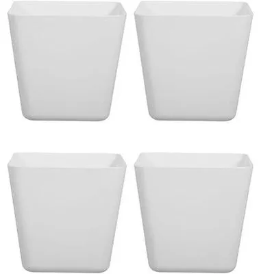 Produktbild von Opbergsystem für Küchen- und Badezimmertüren - Wandmontierte Opbeergehäuse - Selbstklebend - für Kleidungskasten, Badkamer und Küche - 4 Stück - weiß