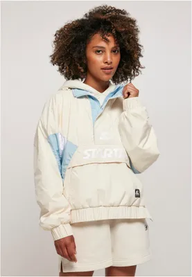 Obrázok produktu pre Dámska vetrovka Starter Colorblock Halfzip Windbreaker palewhite/icewaterblue - XS