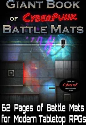 Obrázek produktu pro Loke Battlemats Giant Book of CyberPunk Battle Mats - Tabletop-Rollenspiel-Zubehör - ENG Edition