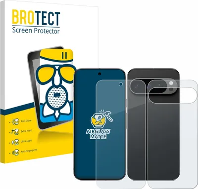 Produktbild von BROTECT Entspiegelungs Schutzglas für Google Pixel 9 Pro XL (Display+Rückseite) Schutzfolie Panzer Folie Glas Display Schutz matt