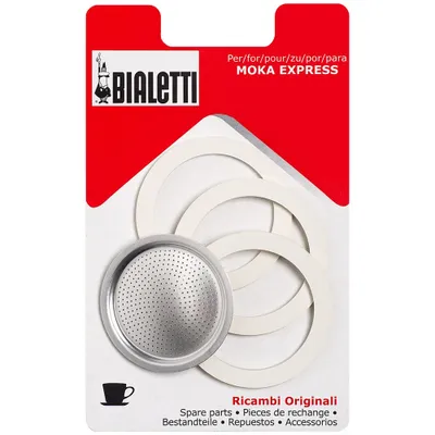 Produktbild von Bialetti 0800006, Kaffeefilter, Universal, MOKA EXPRESS – JUNIOR – MORENITA, Aluminium, Weiß, Aluminium, Silikon, 12 Tassen