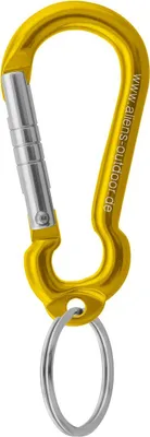 Mini Ring 6 cm Materialkarabiner von Aliens; gelb; mit silbernem Ring.