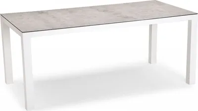 Produktbild von Tisch Houston 160x90cm weiss/silber