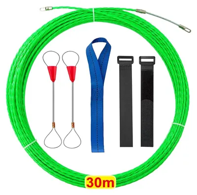 Imagen del producto de Cable de 30 metros para facilitar el tendido, con espiral y resorte de tensión