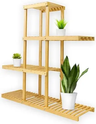 Image de Étagère en bambou Samia Étagère pour plantes & décoration 96 x 28 x 95 cm