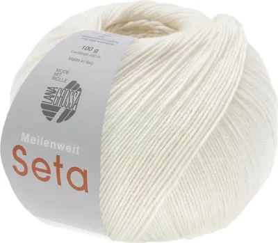 Produktbild von Lana Grossa - Meilenweit 100g Seta 0001 weiß
