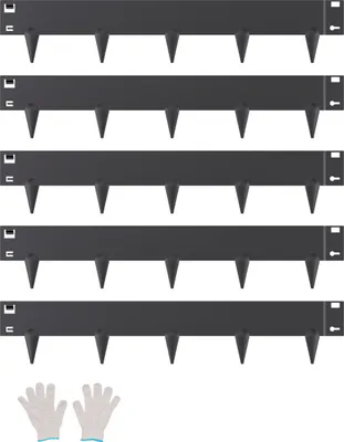 Image de Bordure de pelouse VEVOR, set de 5, 990x181x1,5 mm, bordure de parterre en métal résistant à la rouille, bordure de parterre, bordure de pelouse, facile à installer