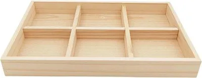Produktbild von Holzschublade mit 6 Fächern für Büro und Socken