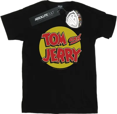 Produktbild von Tom And Jerry - "Circle Logo" T-Shirt für Herren BI52112 (S) (Schwarz)