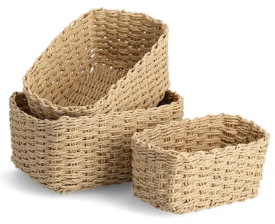 Produktbild von Aufbewahrungskorb-Set, 3-tlg., Papiergeflecht,