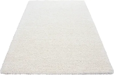 Produktbild von Teppich Wohnzimmer Hochflor Creme 300x400 Rechteck Unicolor - Einfarbig aus Polypropylen