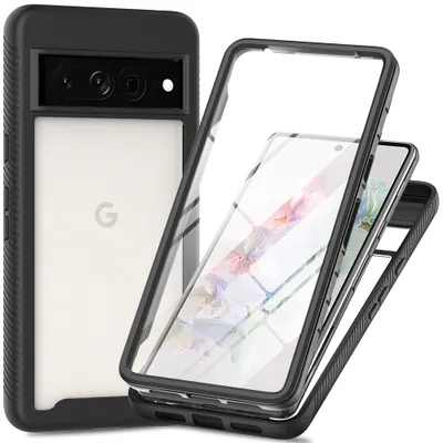 Obrázek produktu pro Pouzdro pro Google Pixel 8 Pro, nárazník s vestavěnou ochranou displeje 360° celotělové ochranné pouzdro černé
