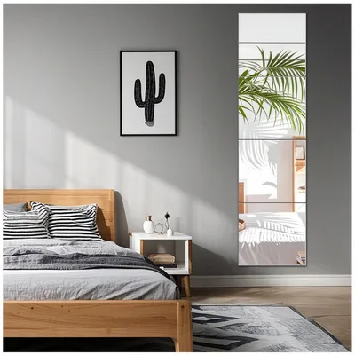 Image de Miroir mural adhésif, 30x30 cm, verre HD, lot de 4