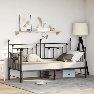 Obrázek produktu pro vidaXL Rám denní postele černý 80 x 200 cm ocel