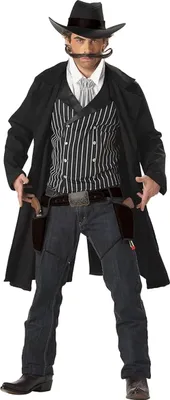 A man wearing a cowboy costume.