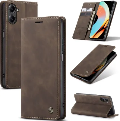 Immagine prodotto di Custodia Realme 10 Pro, Custodia retrò in Finto cuoio con funzione stand per Realme 10 Pro Kupfer