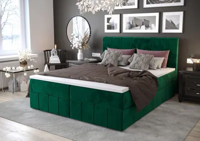Obrázek produktu pro Boxspringová postel MADLEN - 180x200, zelená